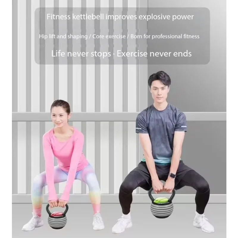 

High Quality Durable Custom Handle Cast Iron Adjustable Kettlebell Competition Set for Unisex Fitness