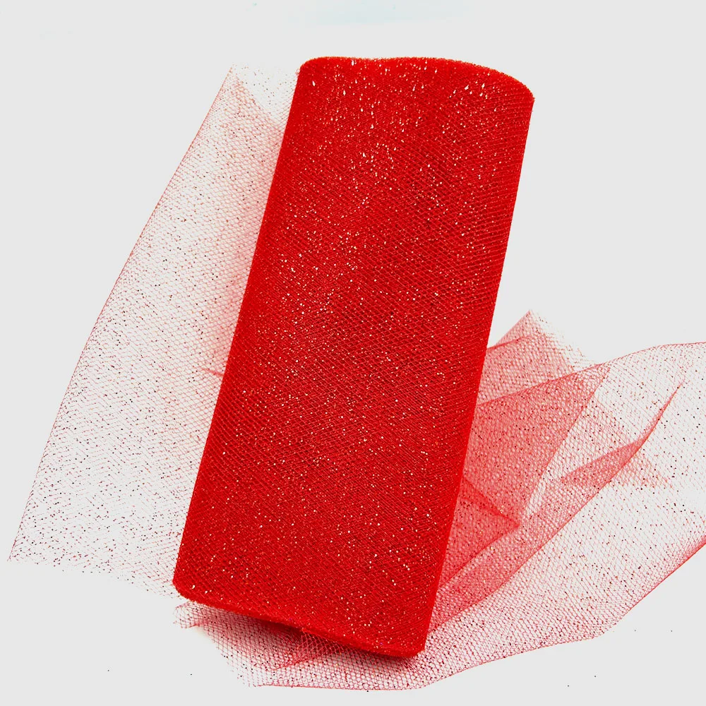 15cm X 10 jardów Błyszczący tiulowy materiał w rolce Szarfy na krzesła Łuk Bieżnik na stół Swag DIY na wesele Impreza urodzinowa Dekoracja