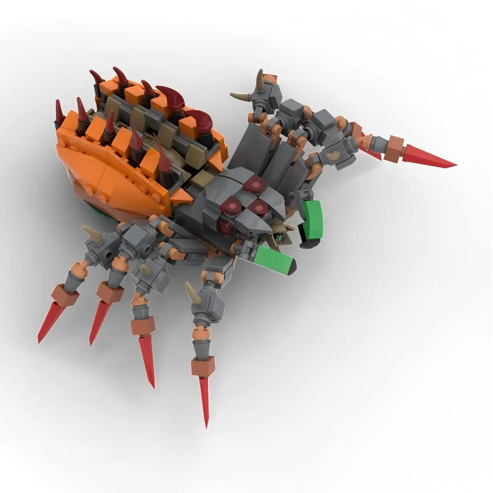 MOC 빌딩 블록 348개 창의적인 동물 시리즈 스파이더 킹 조립 어린이 생일 선물 장난감 세트