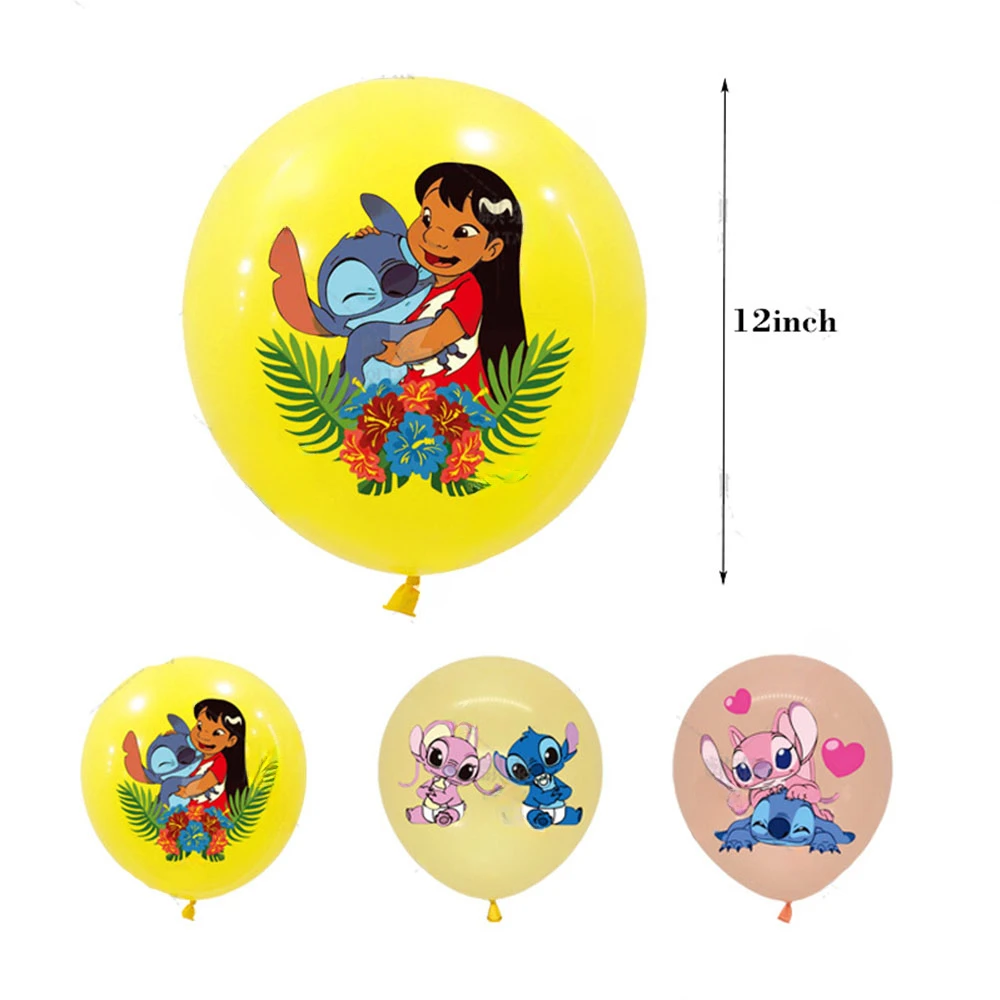 Starry Baby Stitch Children's Theme Balloon Set Birthday, Holiday, Party Decoration Supplies 12 inch Latex Balloon baby shower