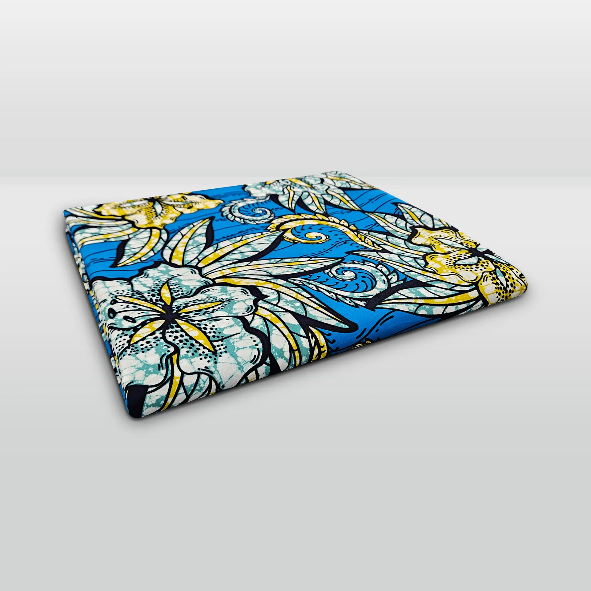Floral Printed Blue Pink Cotton African Waxed Fabric for Sewing DIY Dress Clothes Cushions Cotton Material R6192 view 3