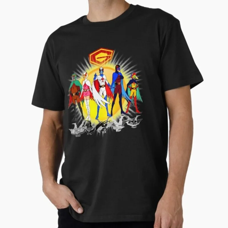 

G force Battle of the Planets Anime Gift t shirt Gatchaman graphic tee Y2K Clothes Cartoon printed Large size Tops S-6XL