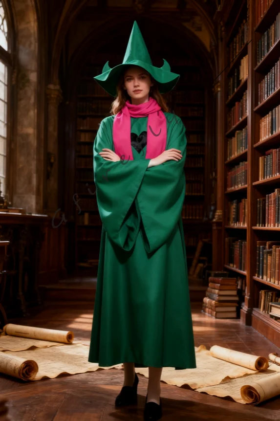 Undertale Ralsei コスプレ衣装 デルタルーン ゲームとアニメのコスプレ服 ロールプレイング用の同じスタイルのフード付きグリーンケープ