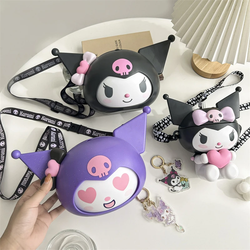 

Sanrio Kuromi мультяшное аниме ведро для попкорна Диагональная Сумка Соломенная чашка кукла чайник Мультяшные кавайные периферические девушки подарок на день рождения