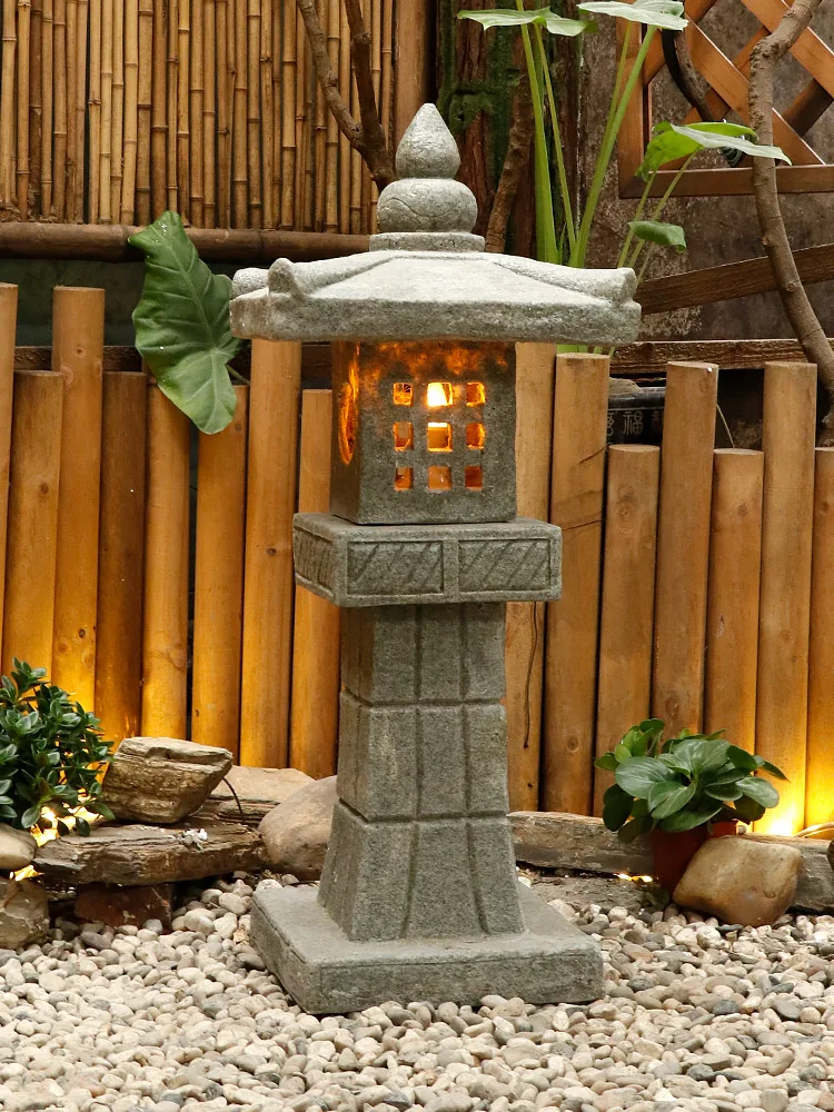 Cage courtyard stone lamp bluestone lighthouse dry landscape ornaments