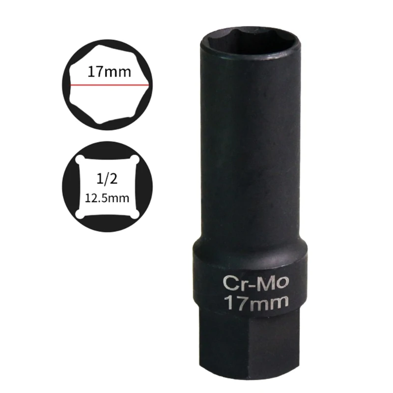 XA6H 1/2in Square Connection for Nut Removal 17mm External 7 Sleeve Adapter