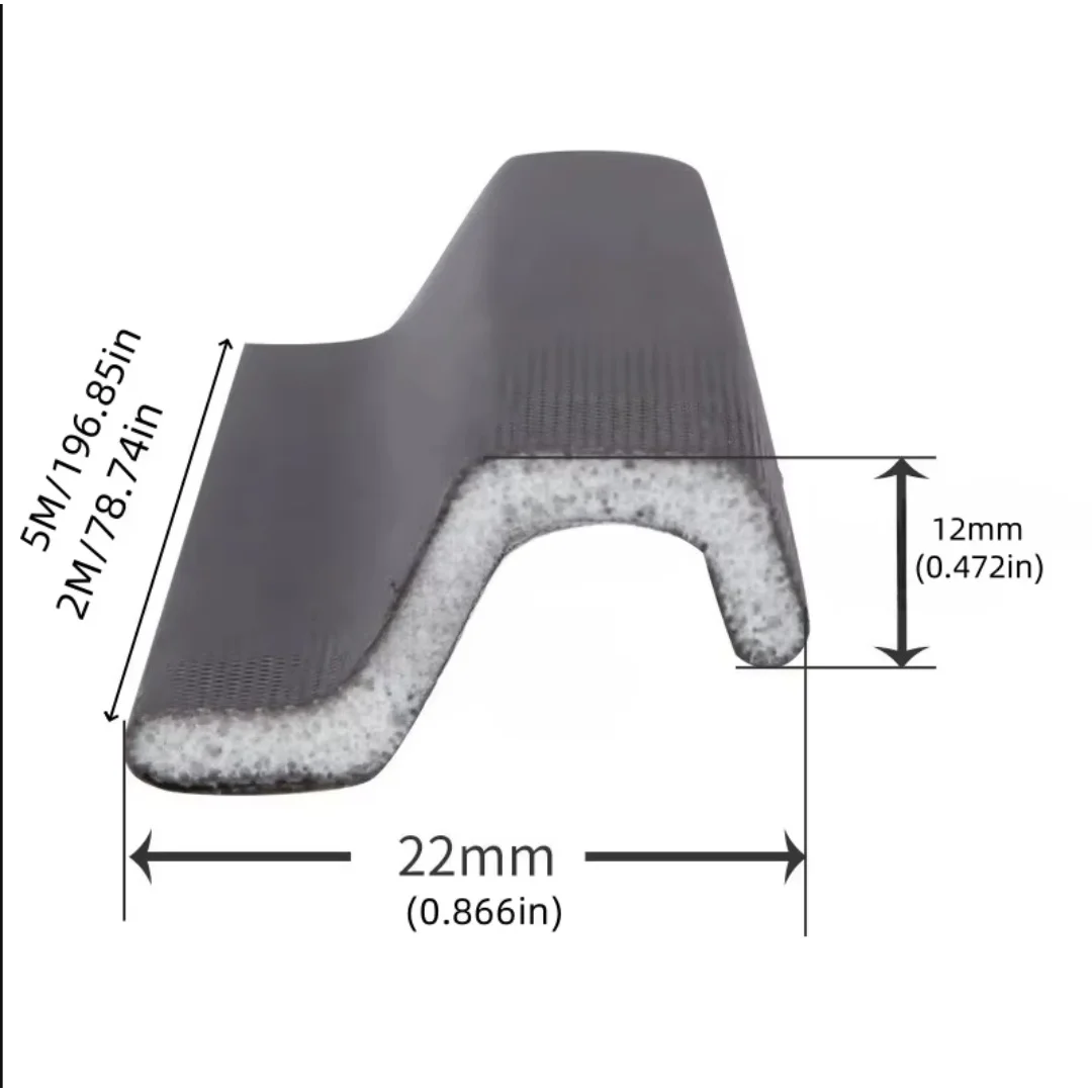 1pc 1M/39.37in Plastic Steel Casement Windows Sealing Strip Soundproof Foam Seal S Type Weather Stripping draft stopper Door Sea