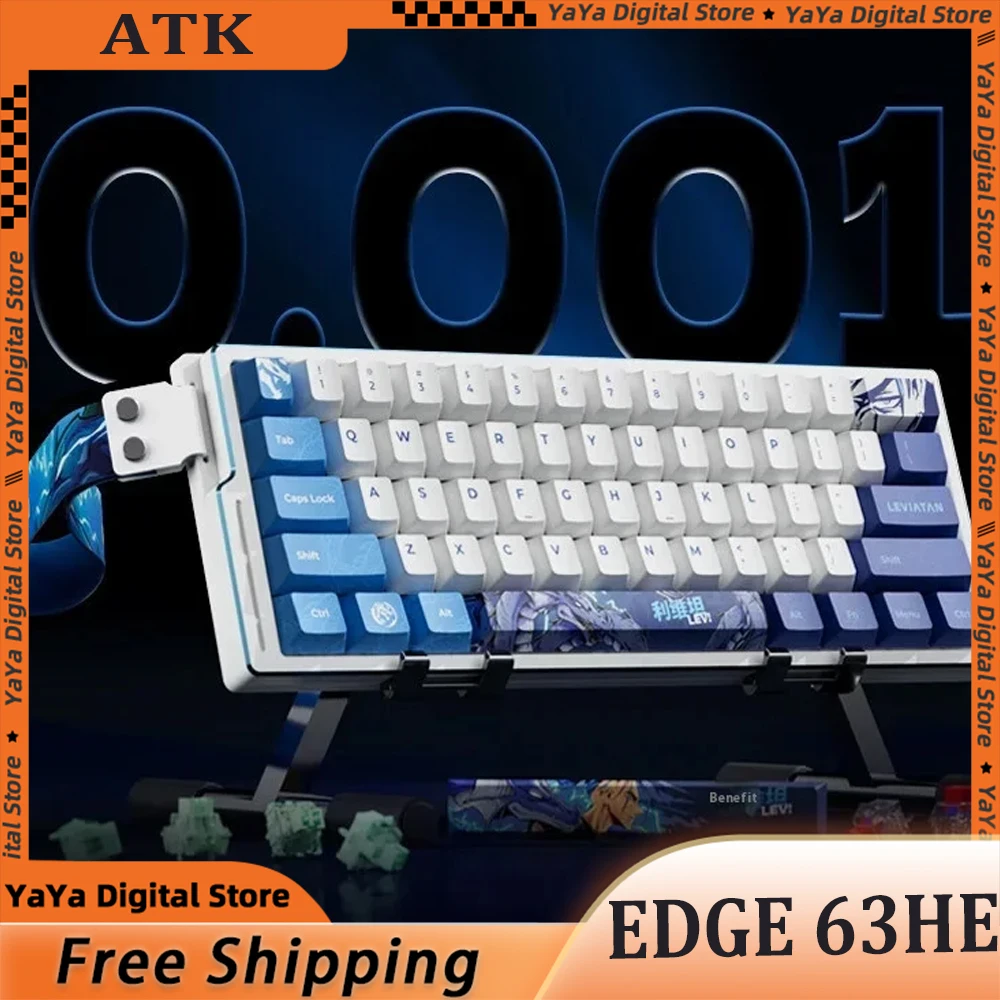 

ATK EDGE 63HE Клавиатура с магнитным переключателем 8K Скорость покатания из алюминиевого сплава с возможностью горячей замены RGB RT 0,01 мм Модная игровая клавиатура для киберспорта