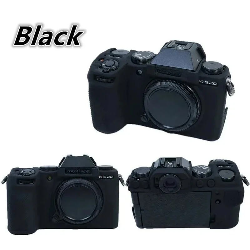 For Fujifilm X-S20, premium soft rubber silicone body shell, protective camera pouch with free tempered screen film,