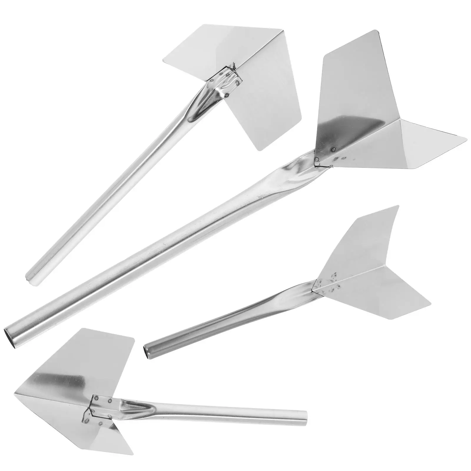 4 Pcs Stainless Steel Wall Corner Polishing Tools Drywall Angle Shaping Trowel Set Large Small Concave Convex For Exterior