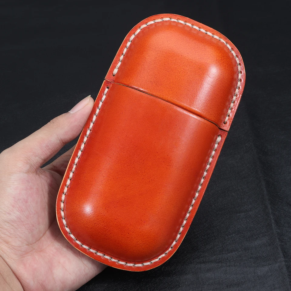 レトロな高級感あふれるクリエイティブなポータブルカプセル型本革