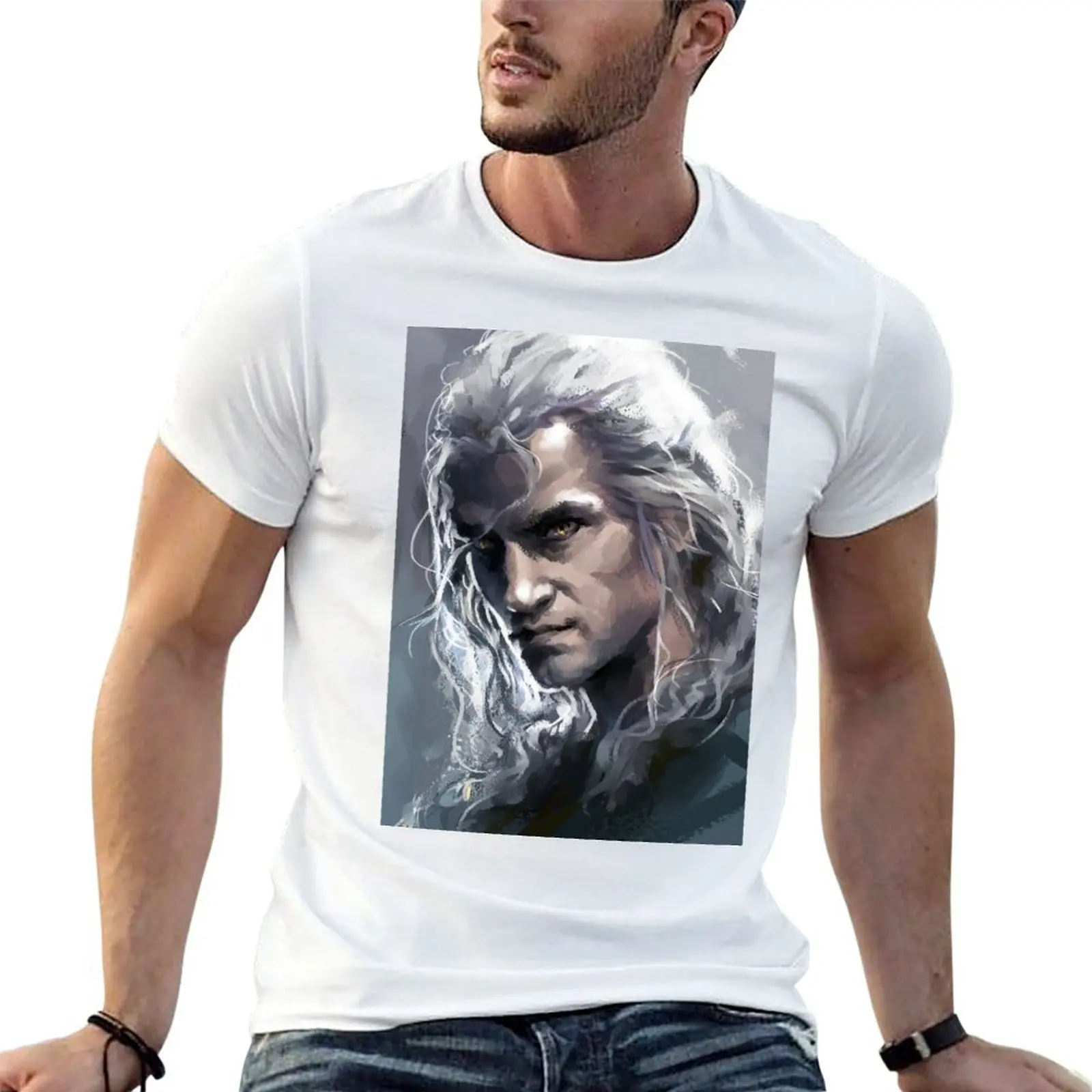 

geralt of rivia T-Shirt mens graphic t shirts man tshirt T-Shirt
