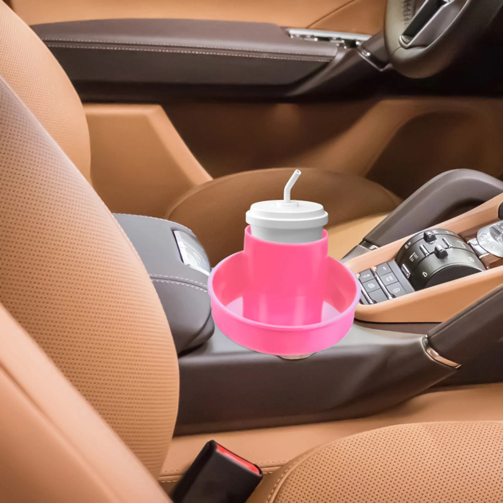 

Portable Car Cup Holder Plate Quick to Install with Expandable Base Storage Tray Suitable for Most Car Seats