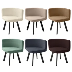 Funda triangular para silla de comedor, forro Polar sólido, espalda curvada, asiento de espalda baja, decoración del hogar, Hotel y oficina, 1/2/4/6 unidades