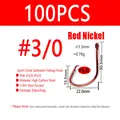 100pcs Size 3I0 Red