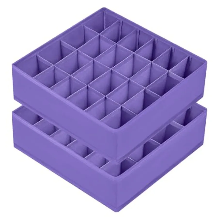 Sock Drawer Organizer Divider 2 Packs Underwear Organizer, 24 Cell Closet Organizers and Storage Organizer Sock Holders Organiz