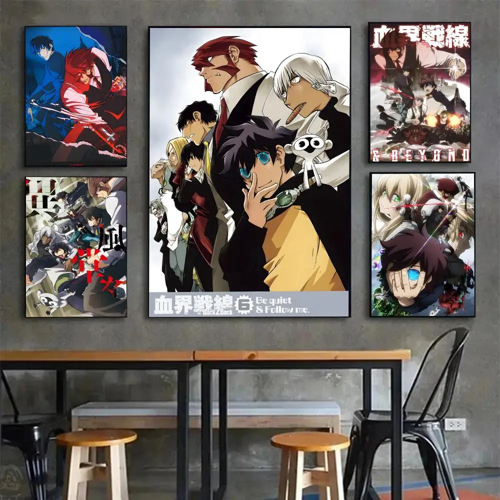 Anime Fantasy Blood Blockade Battlefront Poster Painting Wall Art Mural for Living Room Home Decor and Gifts