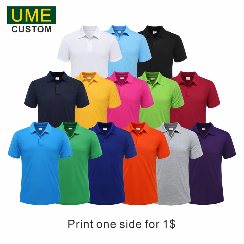 Zomer dun poloshirt met korte mouwen Goedkope casual top Op maat bedrukt geborduurd tekstlogo Veelzijdig ademend shirt Unisex