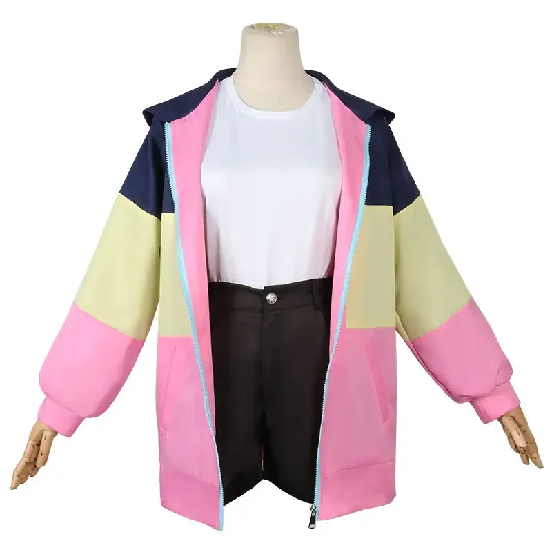 Anime Ya Boy Kongming Tsukimi Eiko Cosplay Costume Sets Hooded Jacket Wig Hat Girls Paripi Koumei Tsukimi Eiko Anime Cos Outfit