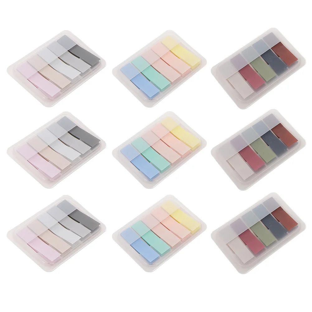 9 set Schede per libri Indice colorato Adesivi Easy Peel Stick Multiuso Ufficio Casa Lettura Note File Cartelle Diari Catalogo