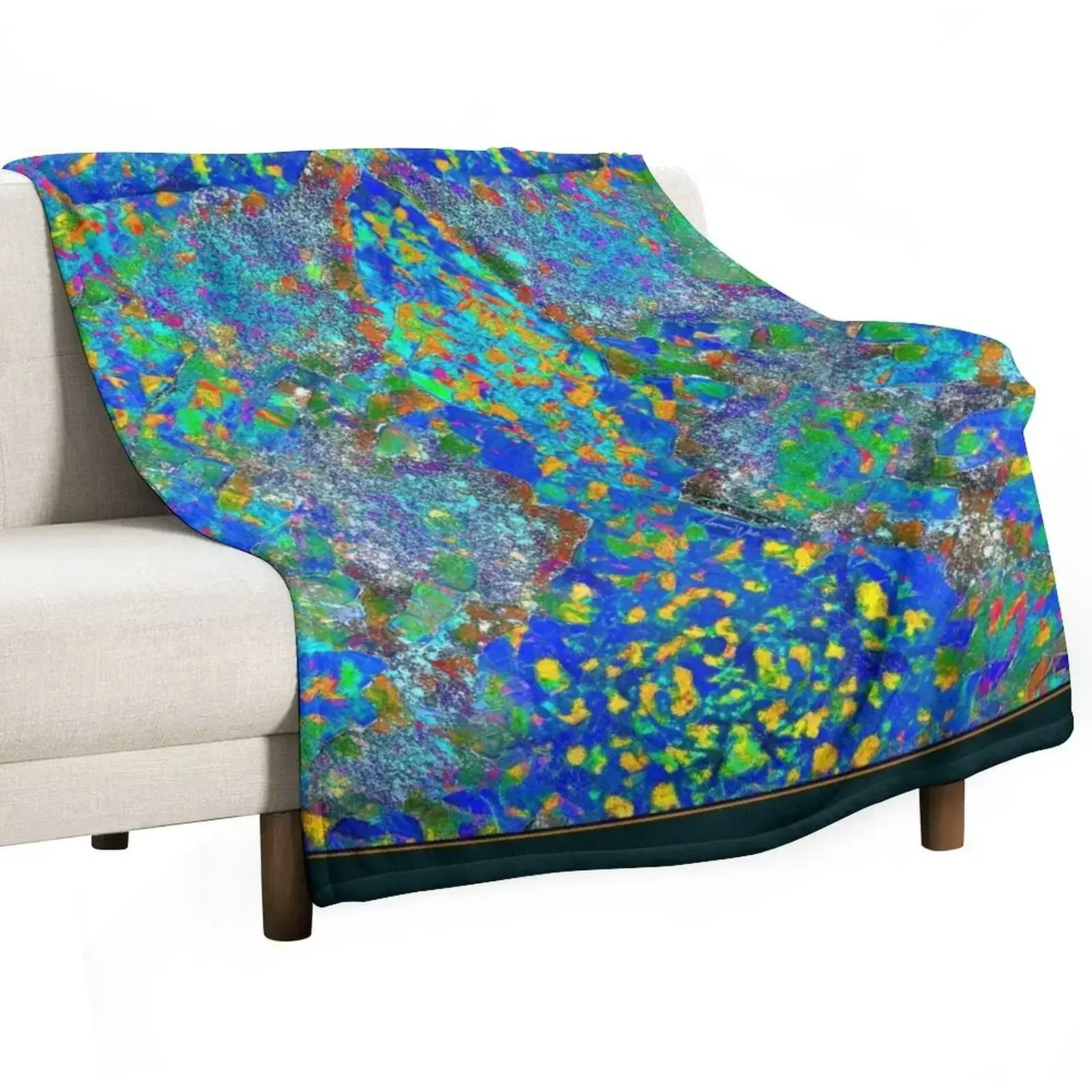 

The Luminous Garden, Abstract Artwork Throw Blanket Soft Bedroom Blanket for Night Sleeping