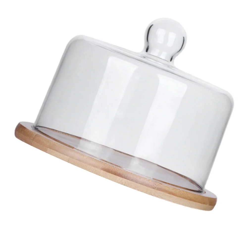

1Set Cake Dome Protective Cover Glass Fresh-Keeping Food Cover Home Dessert Display Tray Bread Fruit Snack Storage