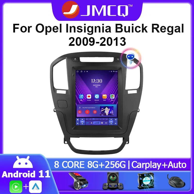 Jmcq-カーマルチメディアプレーヤー,9.7インチ画面,Android 11.0,Opel Insignia Buick regal 2009-2013,2ディン,4g,wifi,CarPlayヘッドユニット用