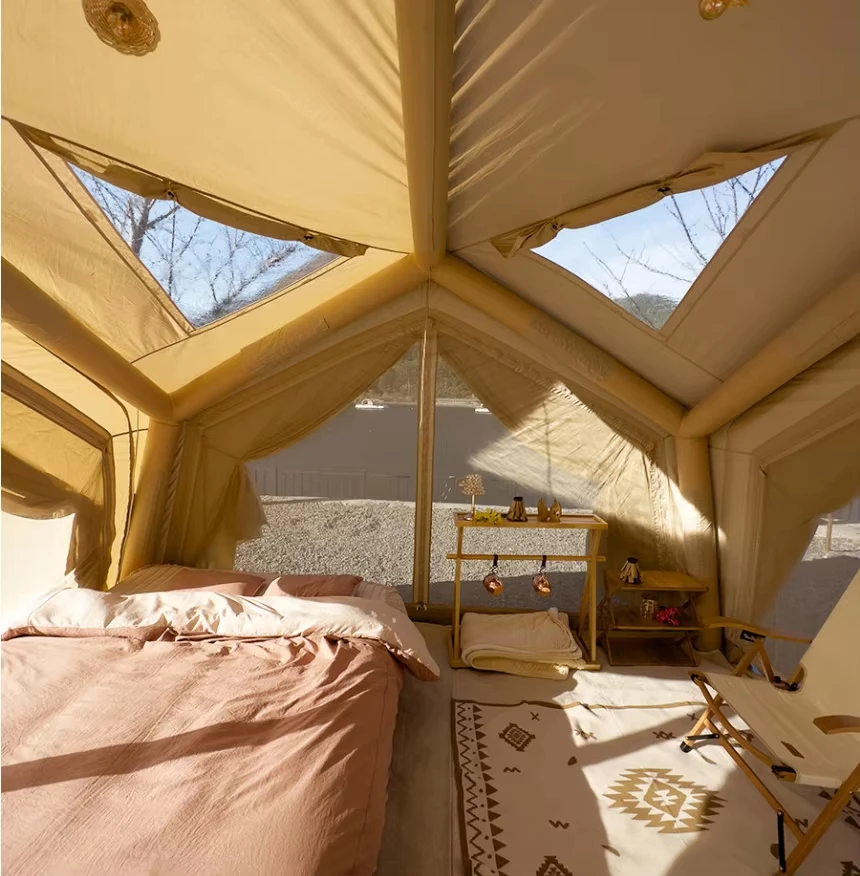 

Wholesale Newest Oxford Cloth Four-season Tent 4 Doors Large Family Inflatable Air Outdoor Camping Tent