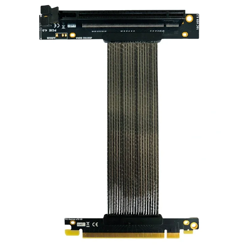 Cable Vertical de tarjeta gráfica RTX4090 GPU PCIE 4,0, extensor Vertical PCI Express Gen4 16x, enchapado en plata blindado (ATX 90 ° GPU)