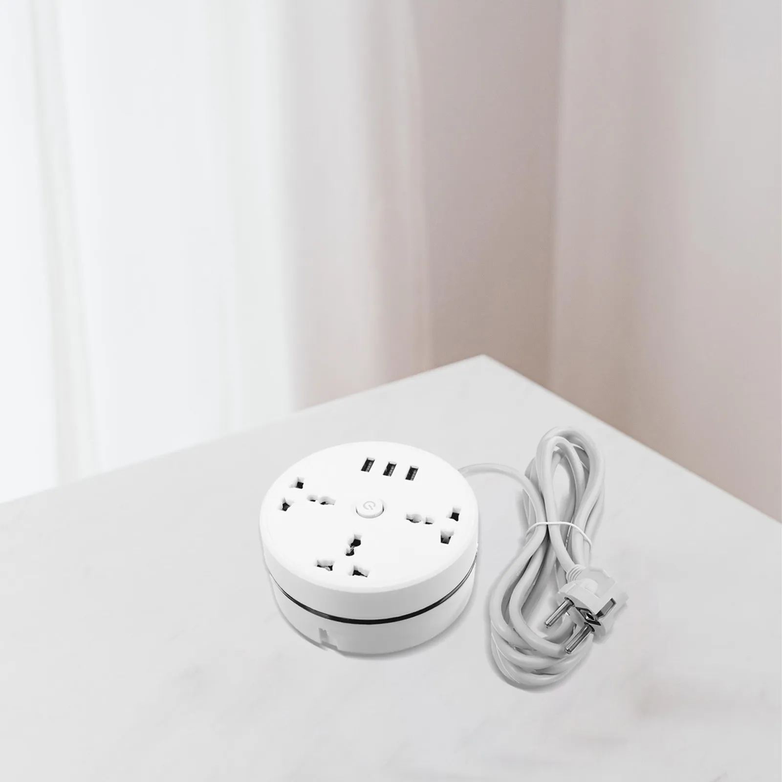Multi-Slots Power Strip Eu Plug Standing Extension Outlet Board Portable Travel Power Socket Panel Fast Charge Over Voltage