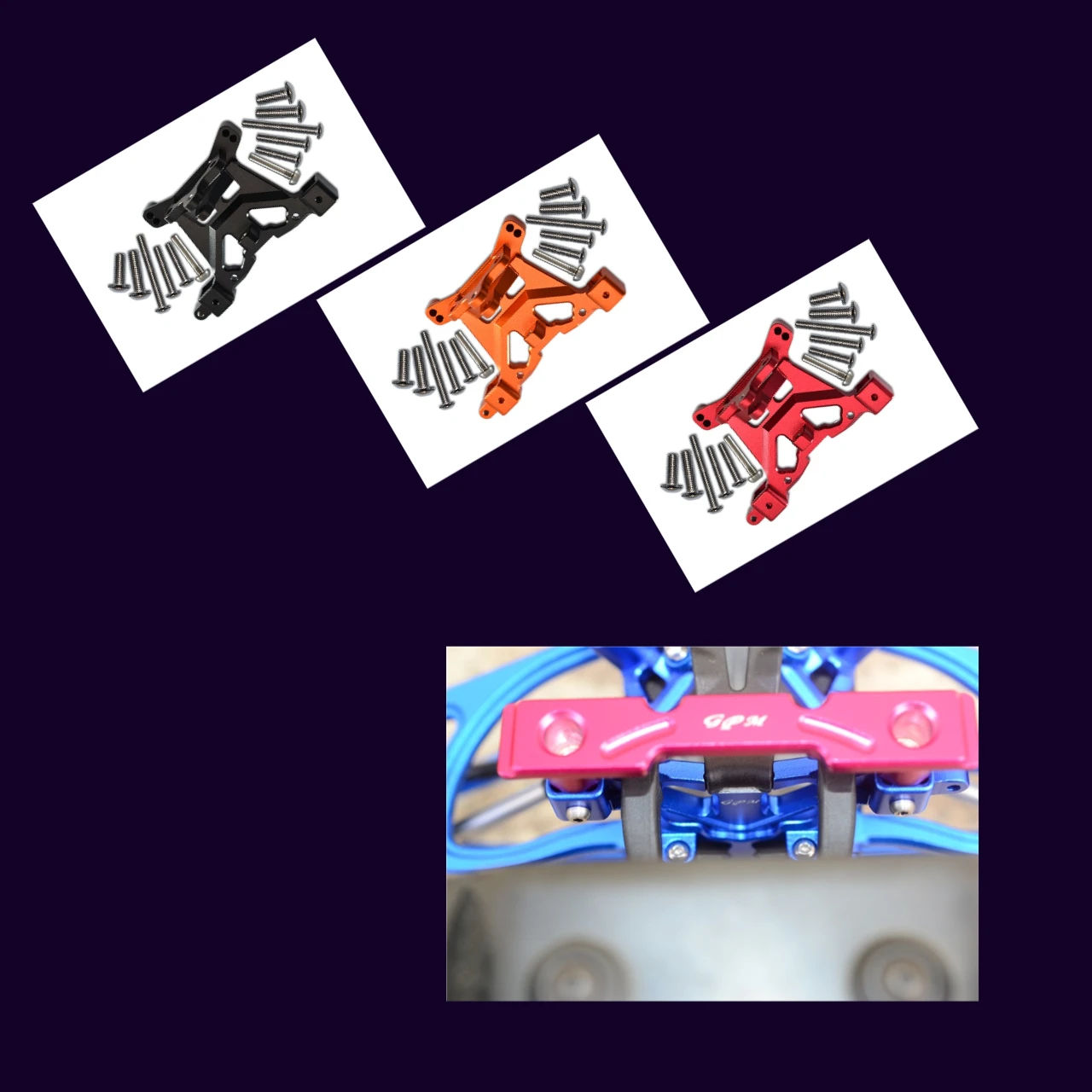 

Алюминиевое крепление заднего стойки корпуса GPM для TRAXXAS 1/10 E-Revo Vxl, бесщеточное 5314