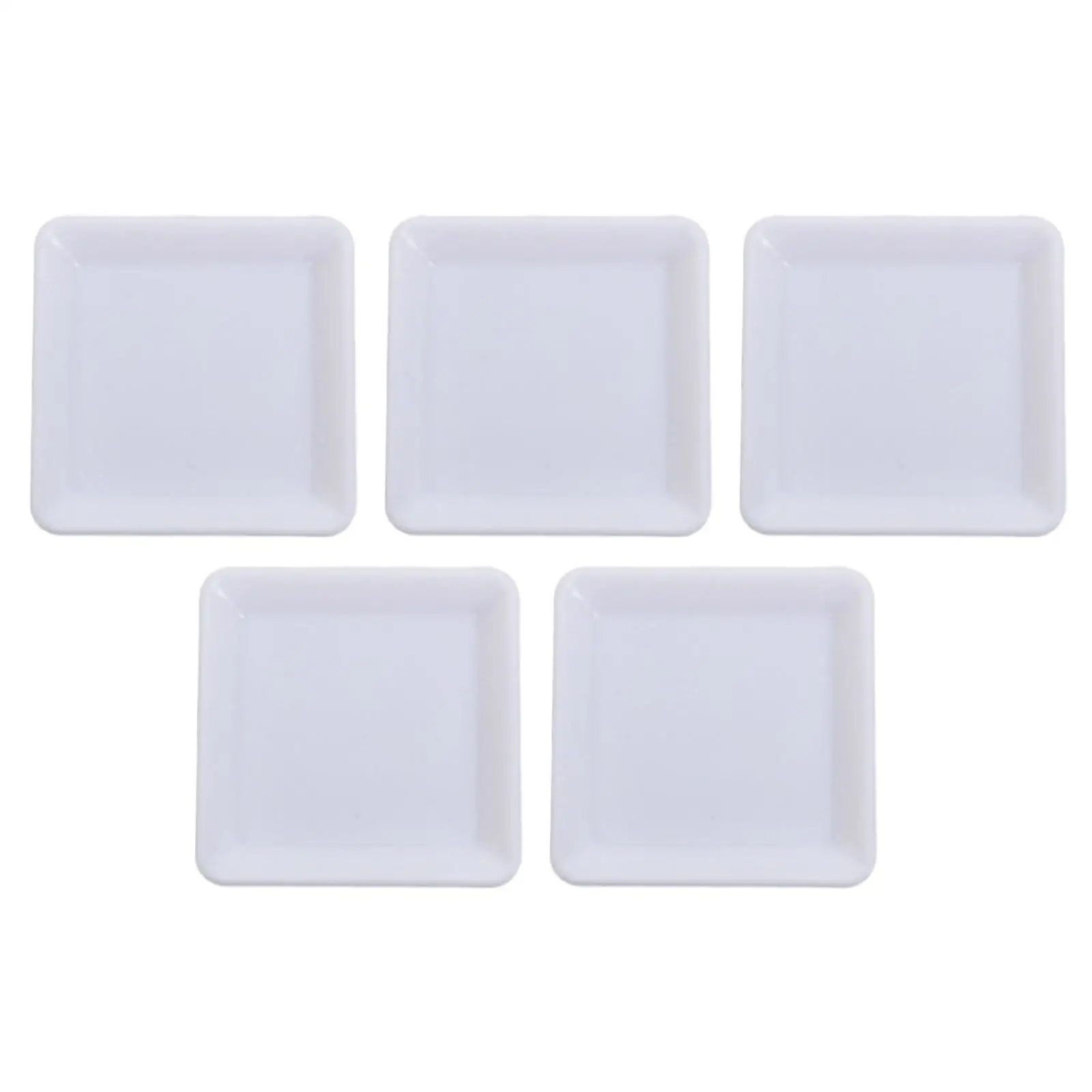 6x 5 Stücke 1:12 Miniatur Schüssel Tablett Mini Teller Gerichte Micro Landschaft Leben Szene Simulation Küche Zubehör Dessert Teller platte