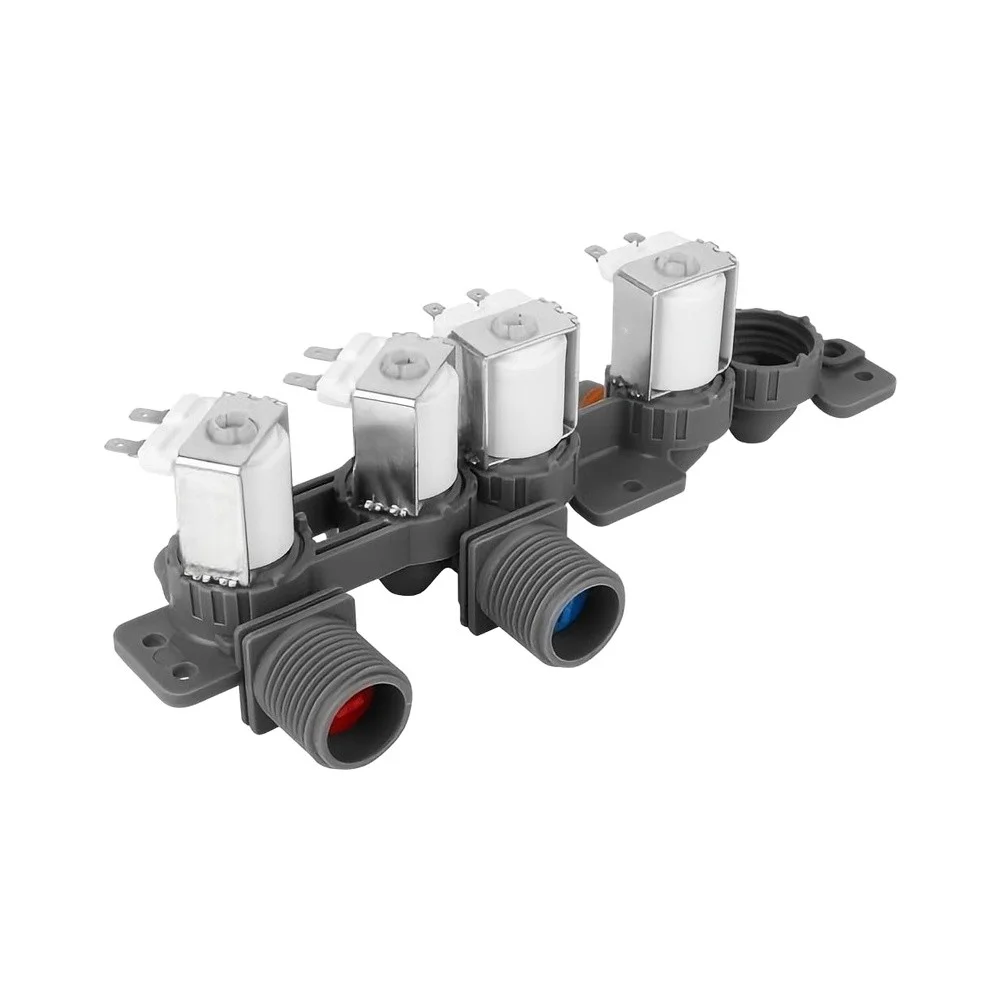 AJU75152602 Washer Water Inlet Valve Assembly Grey Plastic 4 Solenoid Replacement For LG WT7405CW WT7305CV Washing Machine Repai