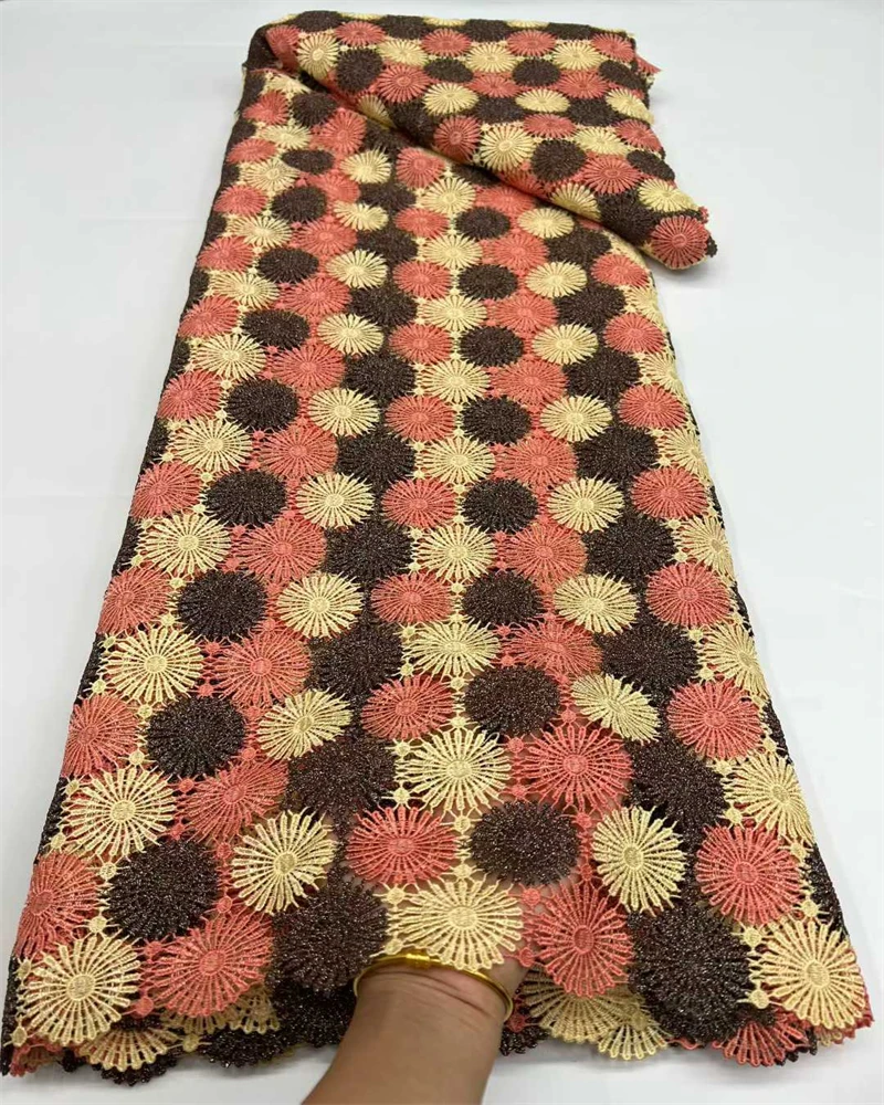 

Nigerian Guipure Cord Lace Fabric African Embroidery High Quality for Elegant Women Party Sewing - 2025 Style