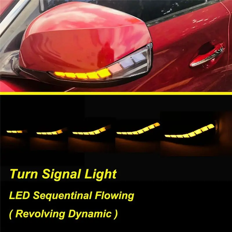 RGB Side Mirrors Light Indicator Blinker LED Sequential Turn Signal Light For Infiniti Q50 Q60 Q70 QX30 QX50 QX60 QX70-A74F