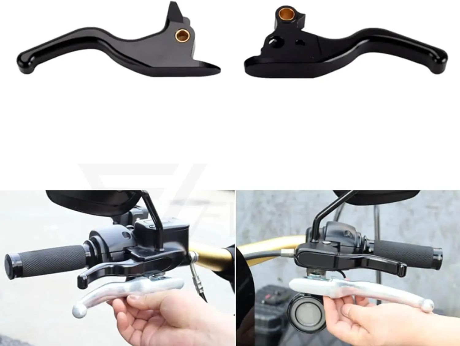 

3 Finger 5.9" CNC Shorty Hand Control Lever Kit for Harley Softail Models 2015-2024