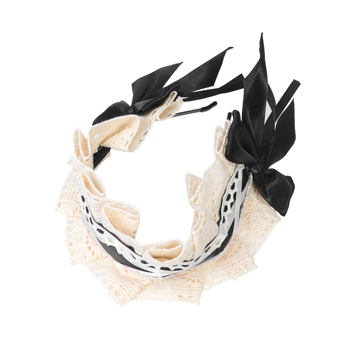 

Lace Headband For Women Black Breathable Stretchy Hair Band Lovely Headdress Daily Wear Party Going Out Hair Styling Tool