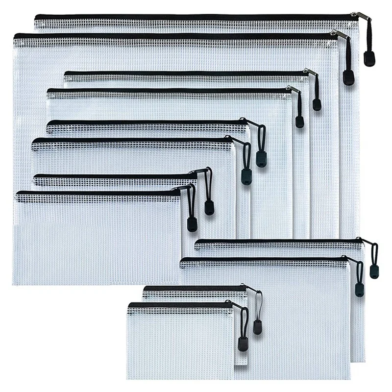 Папка разных размеров, сумка на молнии для документов, пластиковый бумажник, Сетчатая Сумка для документов, сумка на молнии, кошелек на молнии с замком