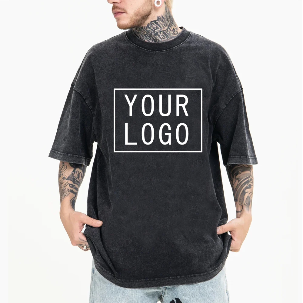 DIY Your Logo T-Shirt Make Your Logo Text Men Women Women Print Original Design High Quality Gift Fashion Wash Cloth