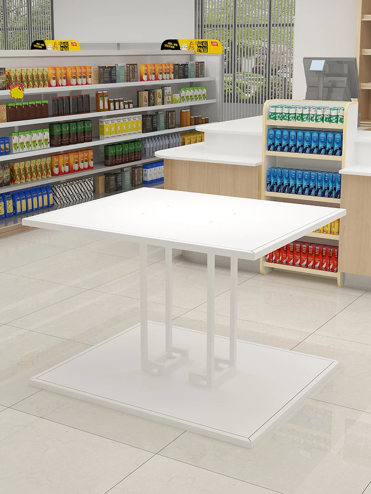 بسيطة تشونغداو خزانة عرض مكتب الرف عرض سوبر ماركت كومة رئيس كامل الحديد الجرف الحبوب والزيت مخزن الحليب P