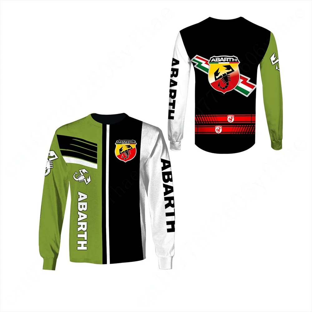 Abarth unisex เสื้อผ้าฮาราจูกุ O คอเสื้อยืดอะนิเมะแขนยาวสำหรับผู้ชายผู้หญิงเสื้อยืดลำลองแห้งเร็วเสื้อสเวตเชิ้ต