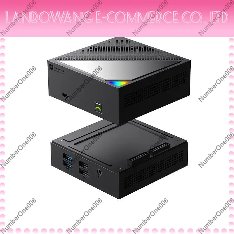 AMD R5 6600U Mini Desktop Computer 2.5G Dual Network Port Business Office Entertainment Mini Host PC