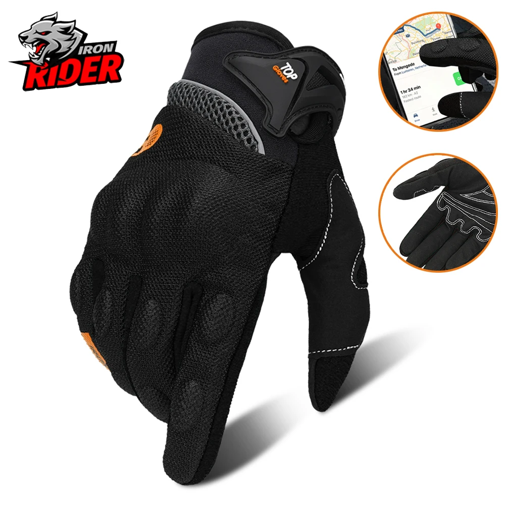 

Мотоциклетные перчатки для бездорожья, летние дышащие перчатки с защитой от падений, сенсорные перчатки для езды по бездорожью, снаряжение для активного отдыха на природе