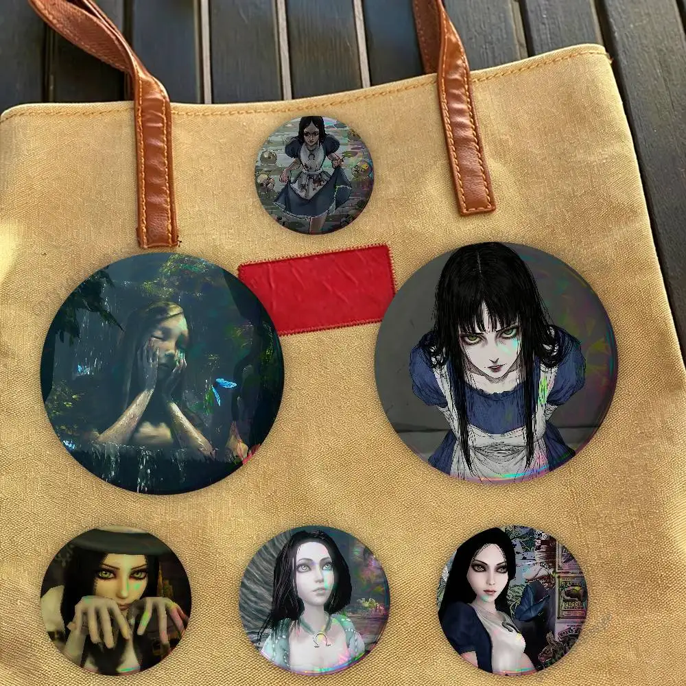 

Cool Alice Madness R-Returns Badges,Cartoon,Art, Brooches, Pins, Tin Props, Christmas Gifts, Birthday Gifts
