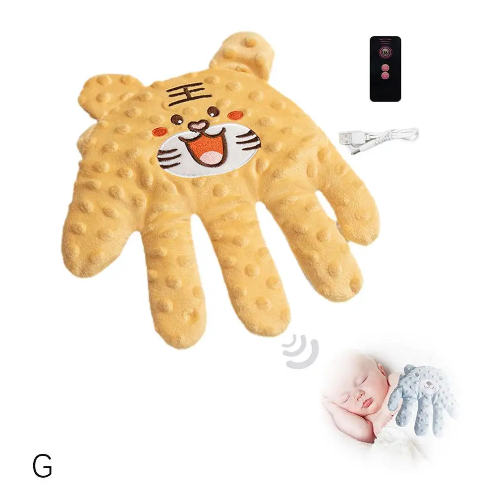 Sleep Soothing Palm Tool For Babies Anti-scare Soothing Pressure Cartoon Hand Glove Anti-Anxiety Electric Soothing Doll Glo M2F9