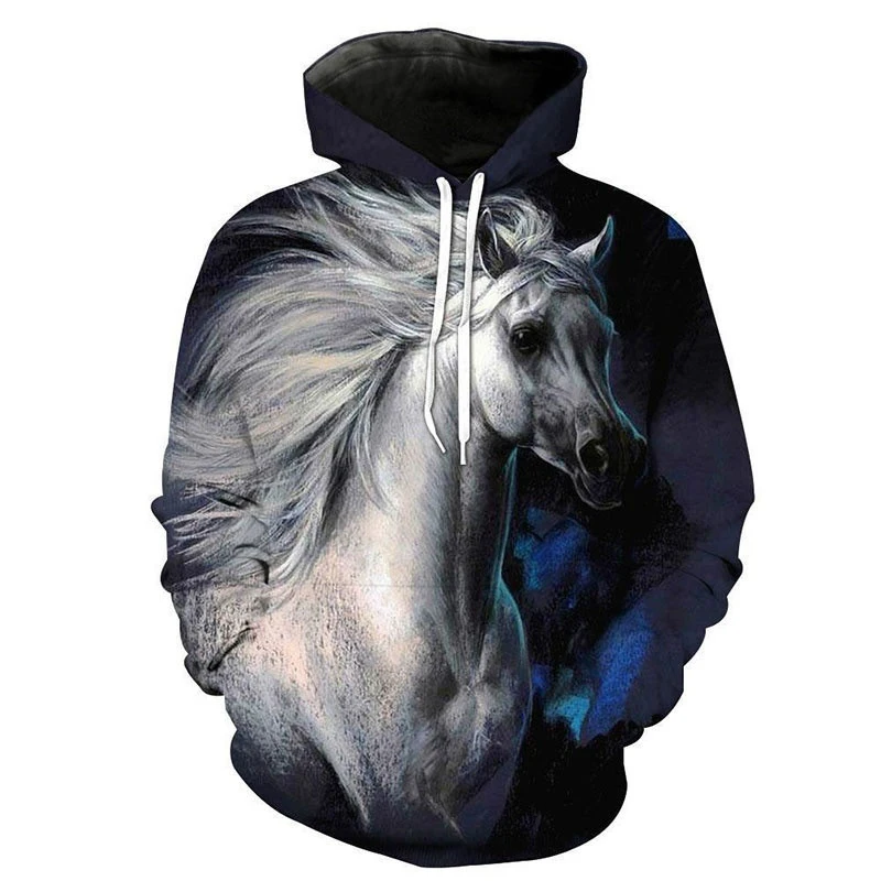 

Hoodies 3d Print Animal Rrun Quickly Horse Sweatshirts Boys Girls Unisex Hooded Fashion Sweatshirts kids Long Sleeve Hoodie Coat