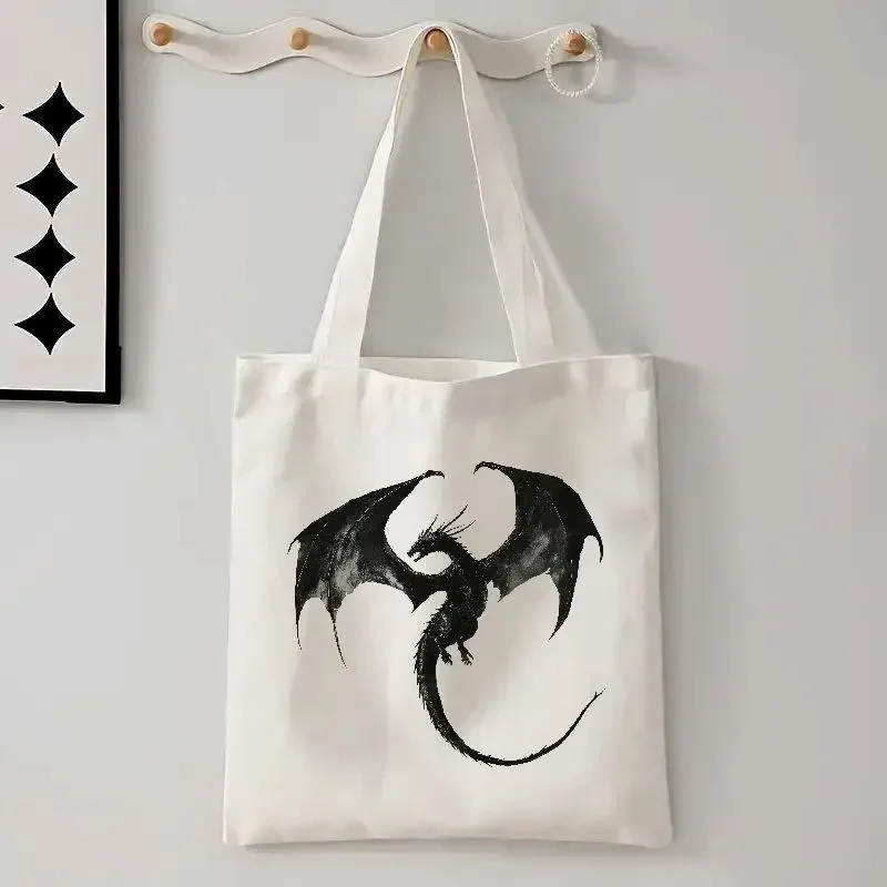 

Dragon Handbag Horse Large Capacity Tote Bag Women's Daily Eco Friendly Bag Portable Foldable Tote Bag Commuter Bag