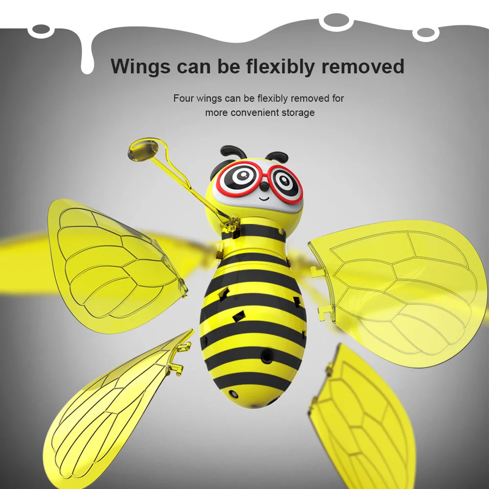 Little Bee Flying Vehicle Aircraft Gesture Sensing  Vehicle Flying Helicopter Lights Children\'s Toys Birthday Gift Christmas