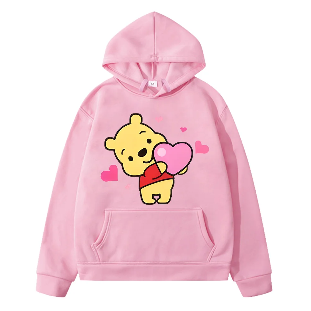 Love Winnie Printing Hoodies Children Hooded Sweatshirts Streetwear Boys Girls Cartoon Pullovers Autumn Warm Hoody Long Sleeve