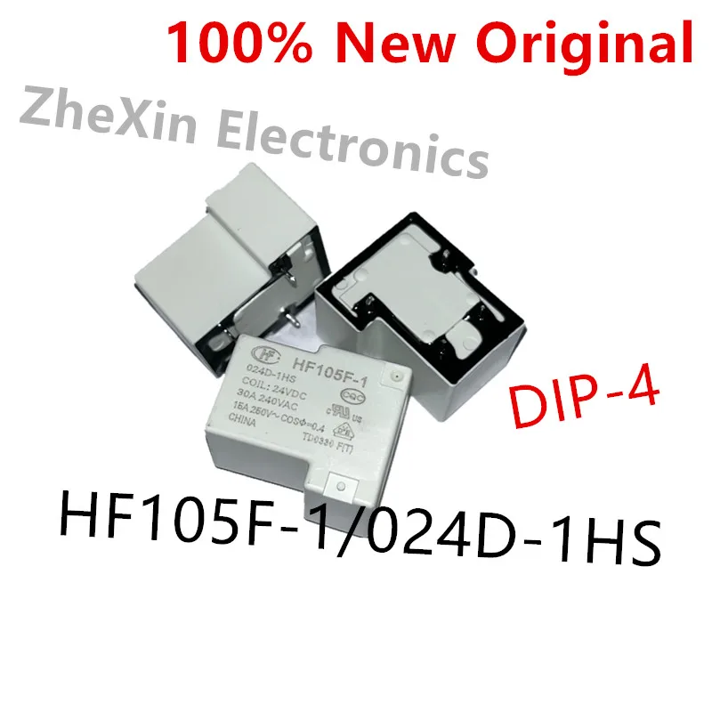 5-10PCS/Lot   HF105F-1/024D-1HS 、HF105F-1/012D-1HS 、HF105F-1/005D-1HS  DIP-4  New Original High Power Relay   HF105F-1-024D-1HS